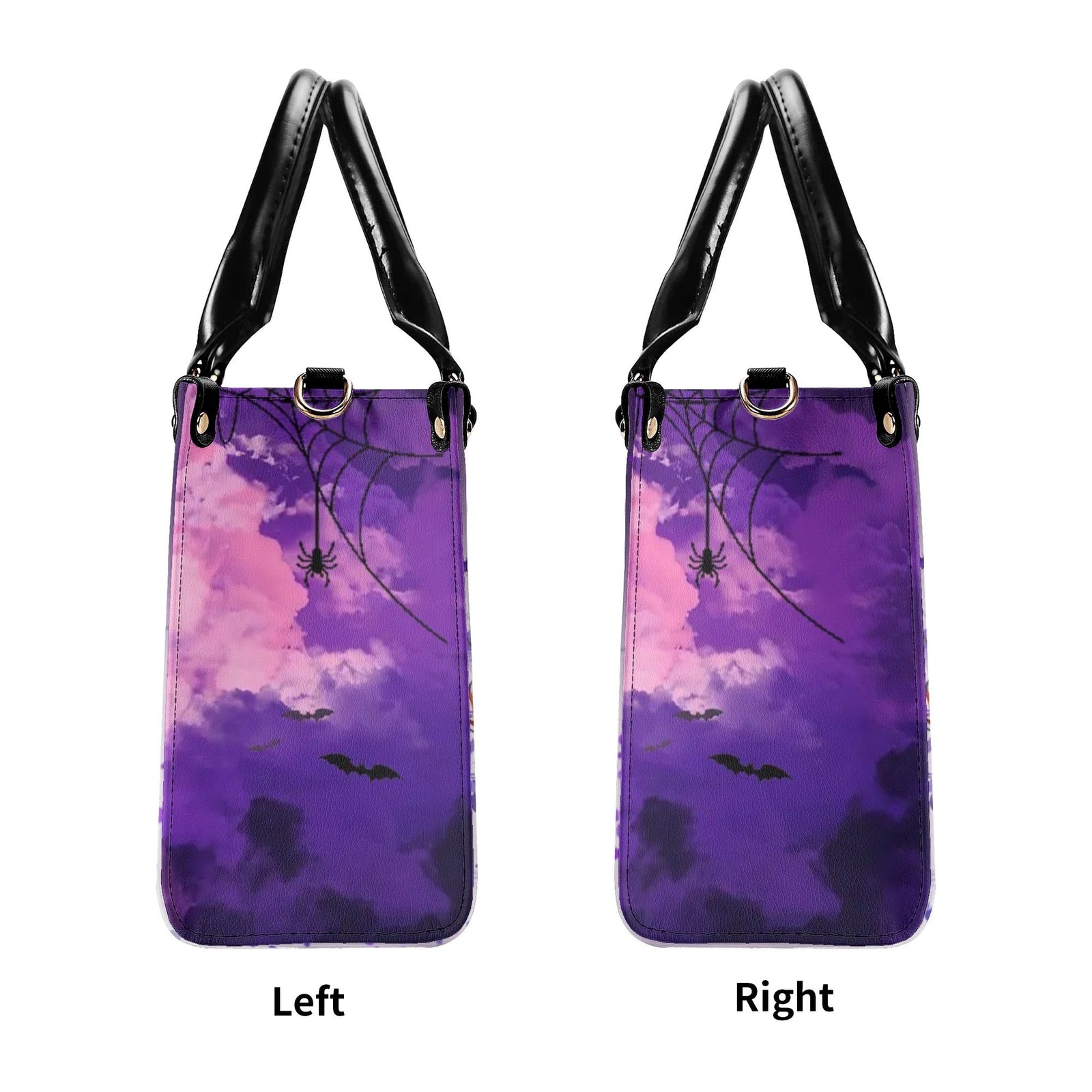 BLISSCORNERS MY BROOM BROKE CAMPING HALLOWEEN LEATHER HANDBAG