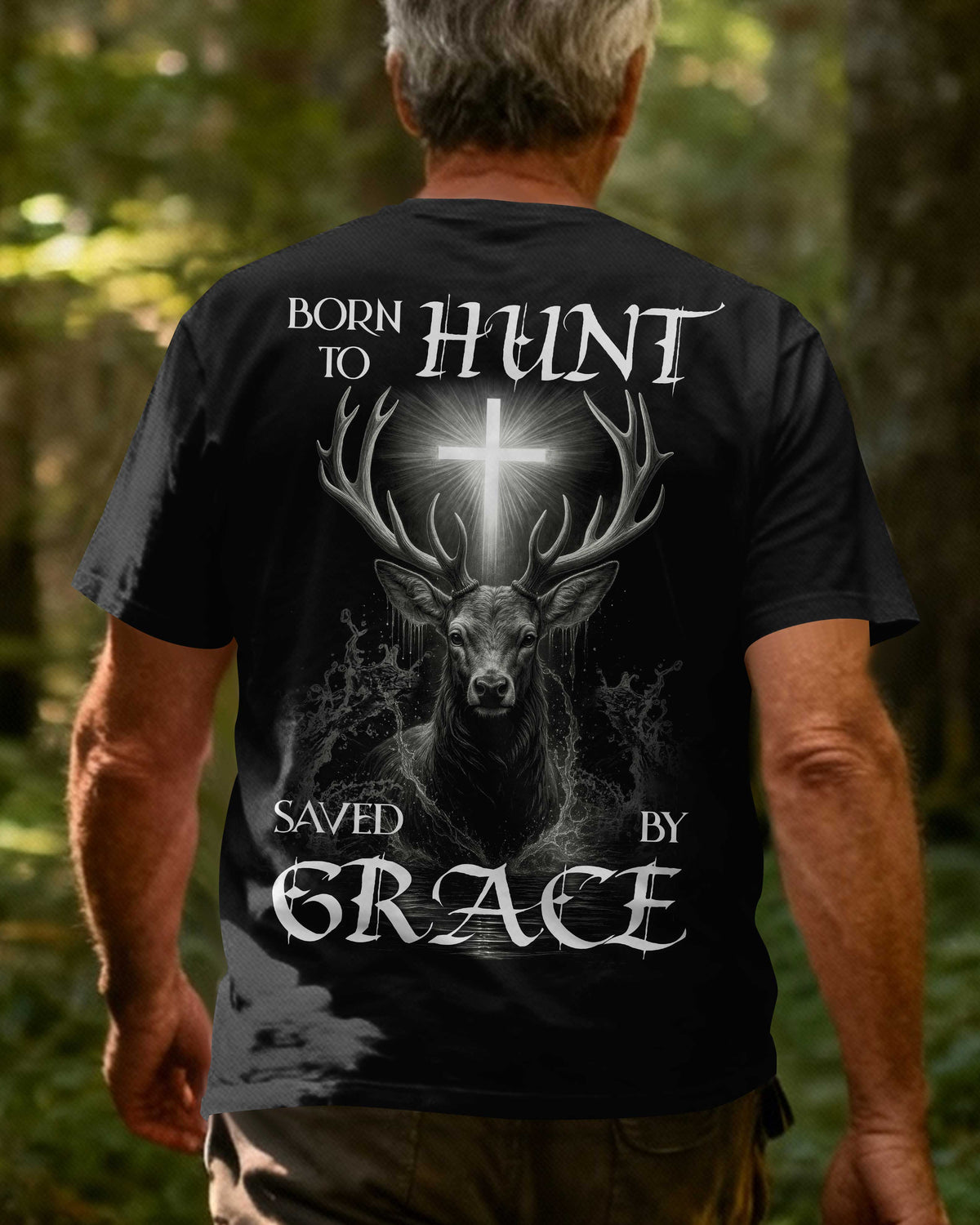 Blisscorners Born To Hunt Saved By Grace, Personalized Hunting 3D Shirt