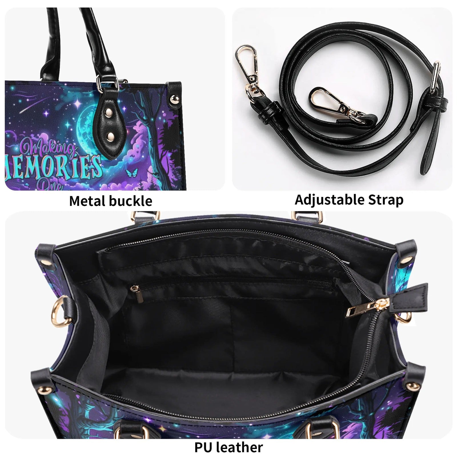BLISSCORNERS MAKING MEMORIES ONE CAMPFIRE AT A TIME LEATHER HANDBAG