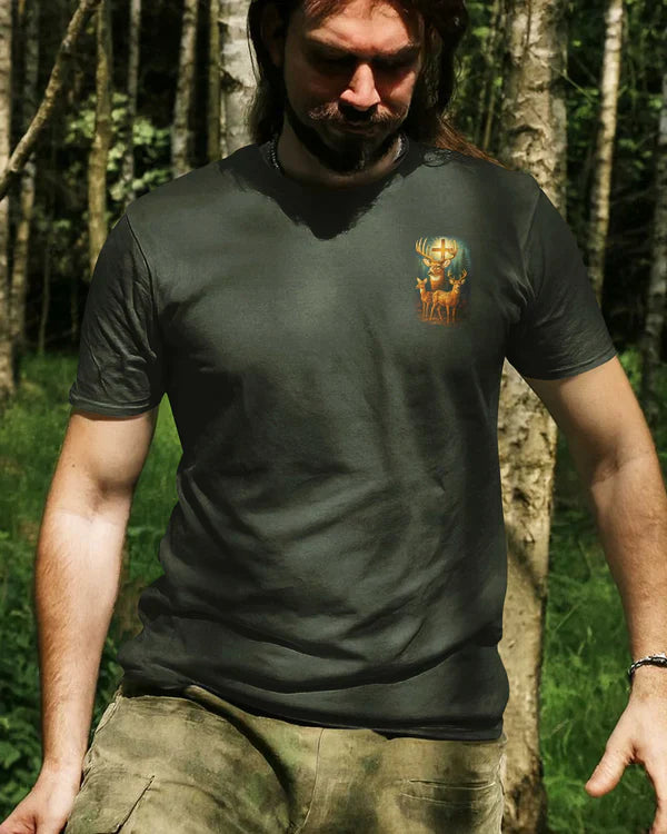 Blisscorners Hunter By Birth Christian By Choice Shirt, Personalized Hunting 3D Shirt