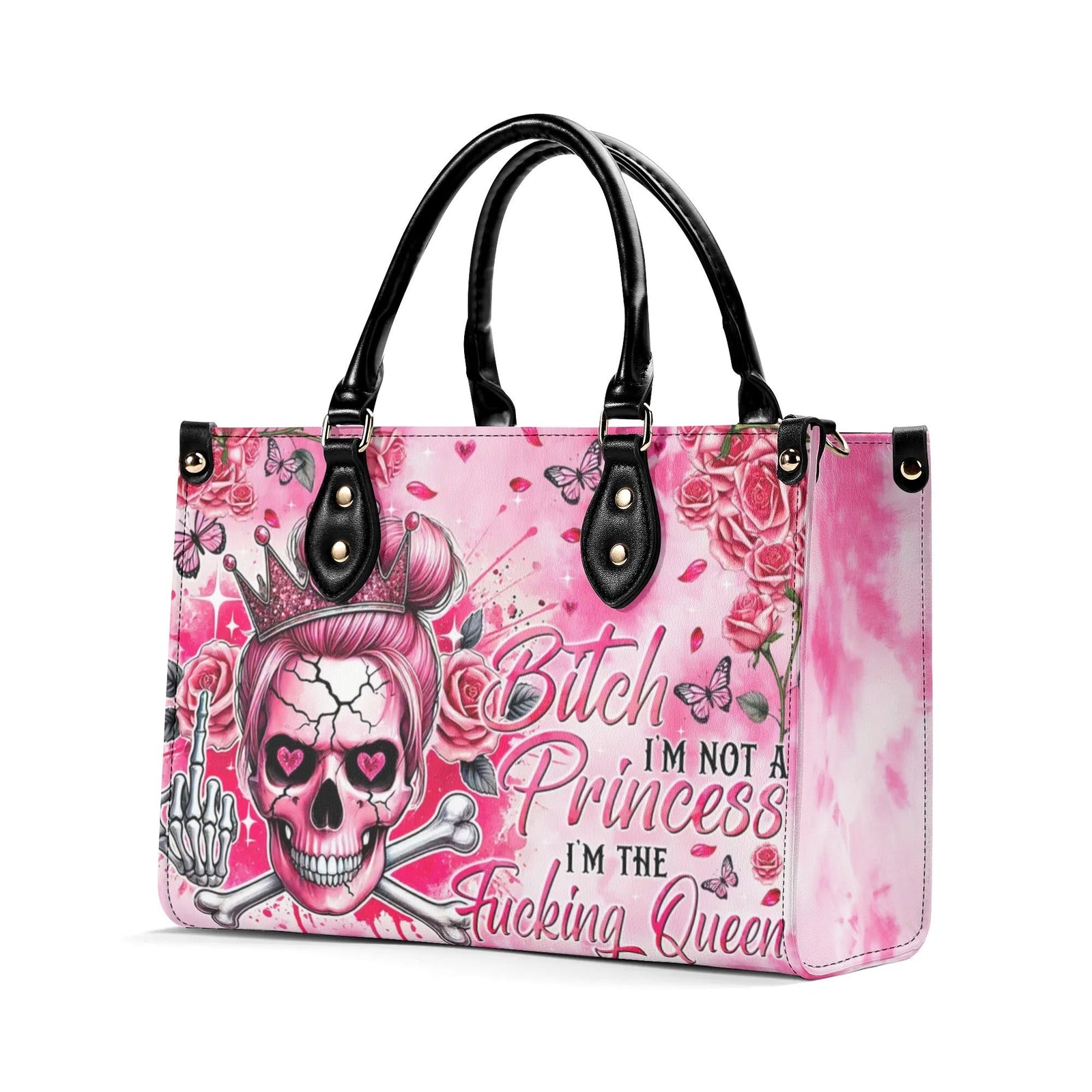 BLISSCORNERS I'M NOT A PRINCESS LEATHER HANDBAG