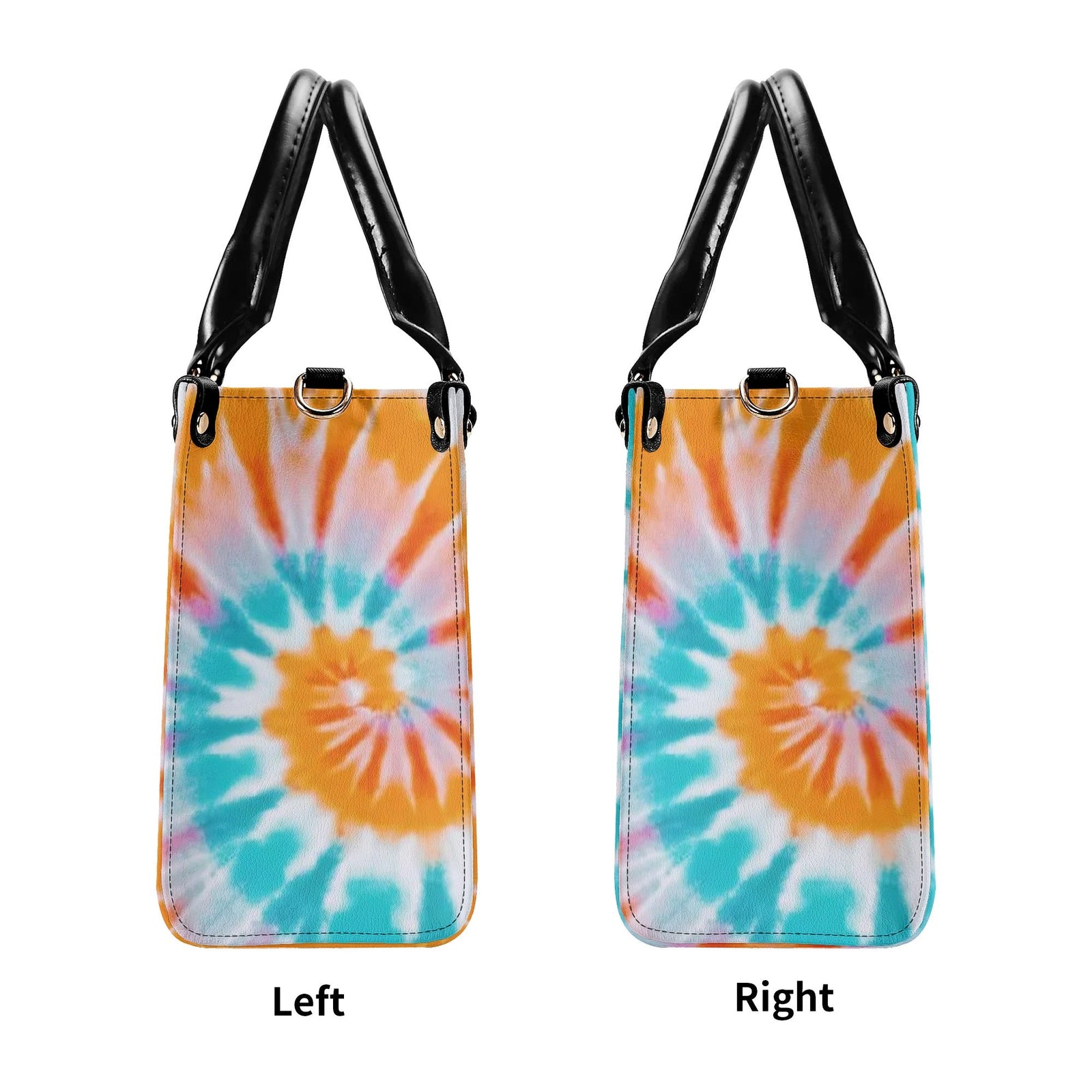 BLISSCORNERS DON'T TRY TO FIGURE ME OUT TIE DYE MESSY BUN LEATHER HANDBAG
