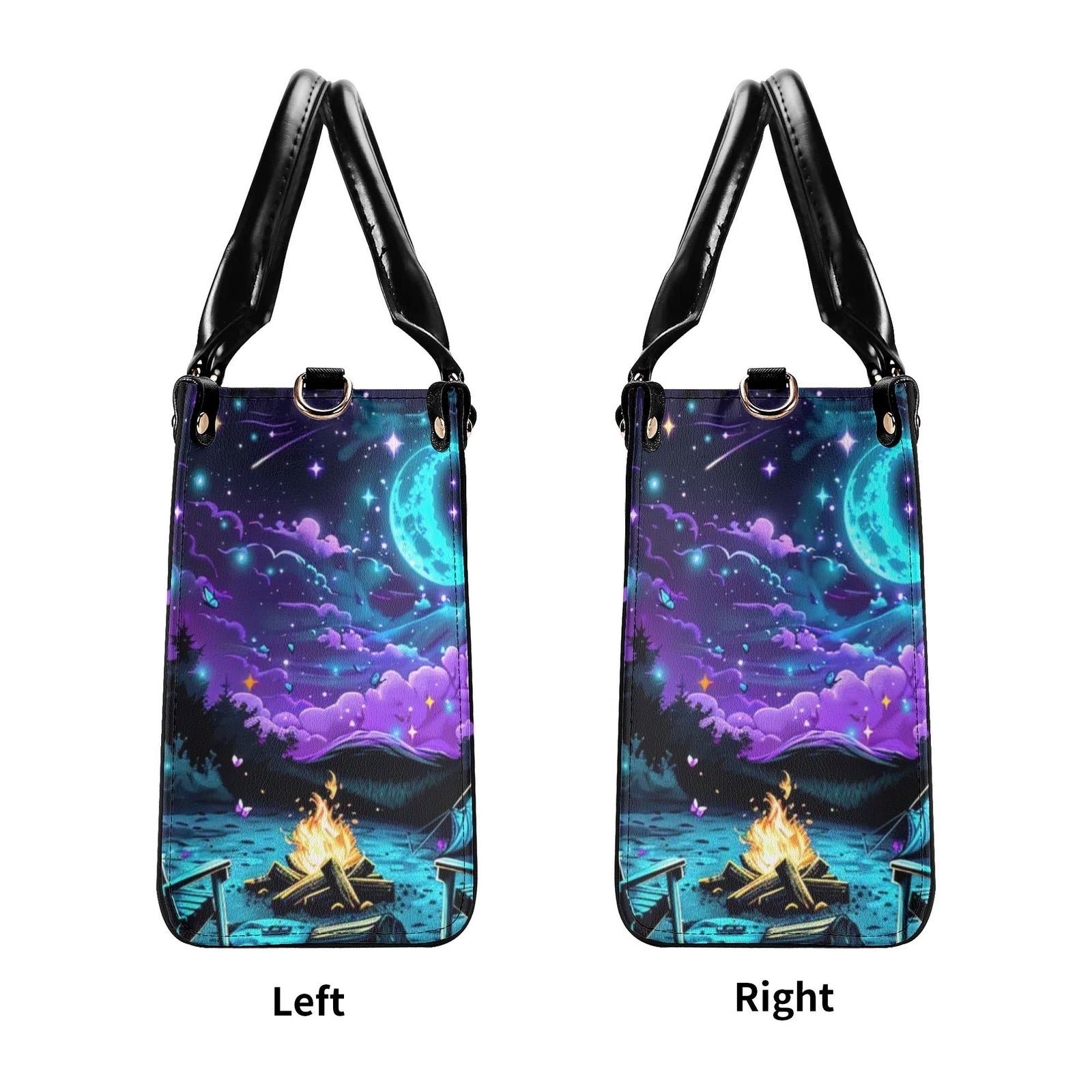 BLISSCORNERS MAKING MEMORIES ONE CAMPFIRE AT A TIME LEATHER HANDBAG