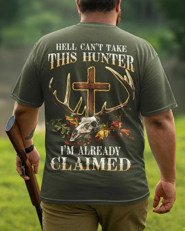 Blisscorners Hell Can't Take This Hunter Shirt, Personalized Hunting 3D Shirt - Green