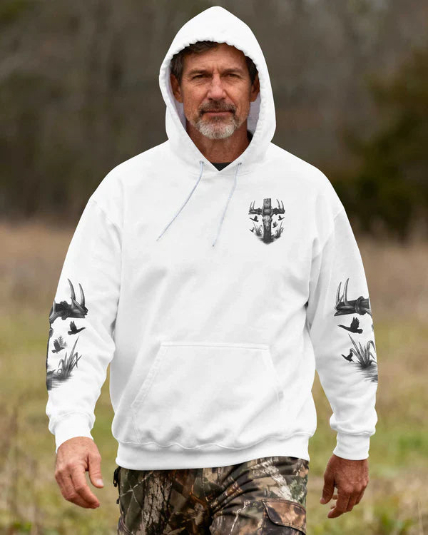 Blisscorners I Am A Simple Man I Like Hunting And Believe In Jesus Shirt, Personalized Hunting 3D Shirt