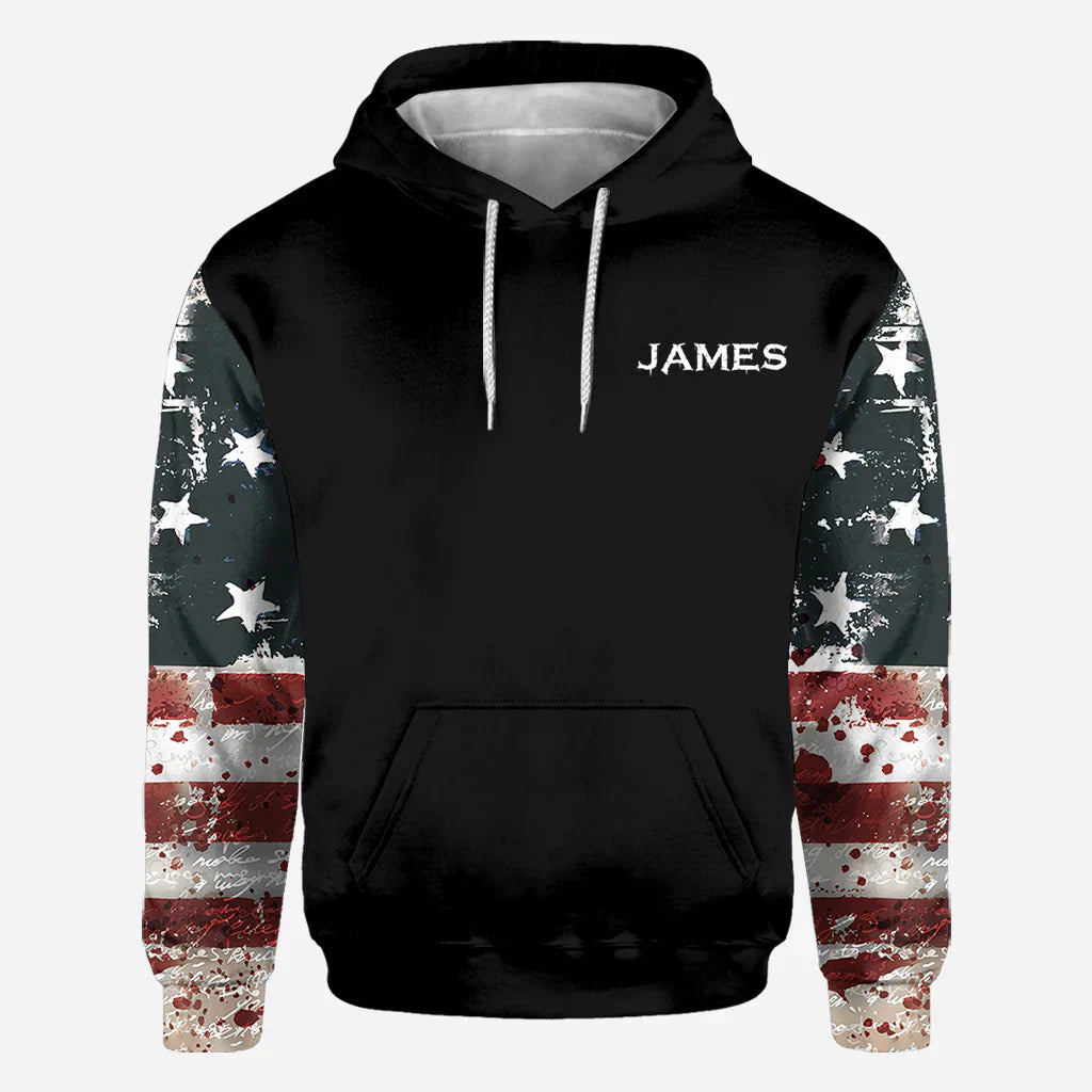 Blisscorners The Closer I Get To Nature The Father I Am From Idiots, Personalized Hunting All Over Shirt, Personalized 3D Hoodie For Hunting Lover