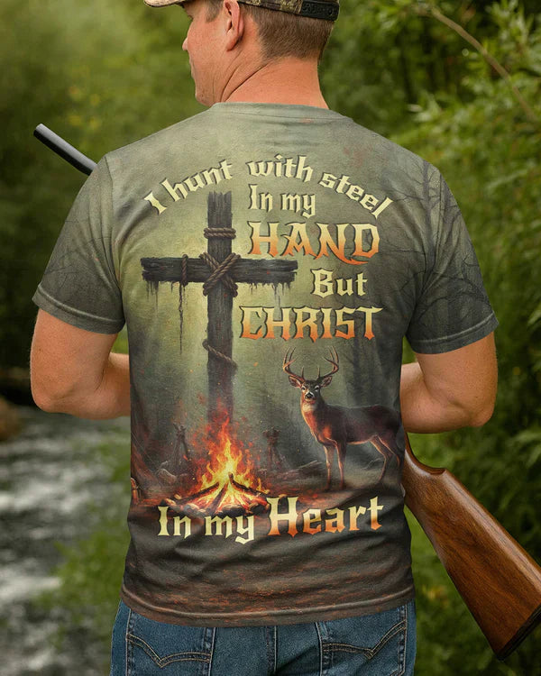 Blisscorners I Hunt With Steel In My Hand Shirt, Personalized Hunting 3D Shirt