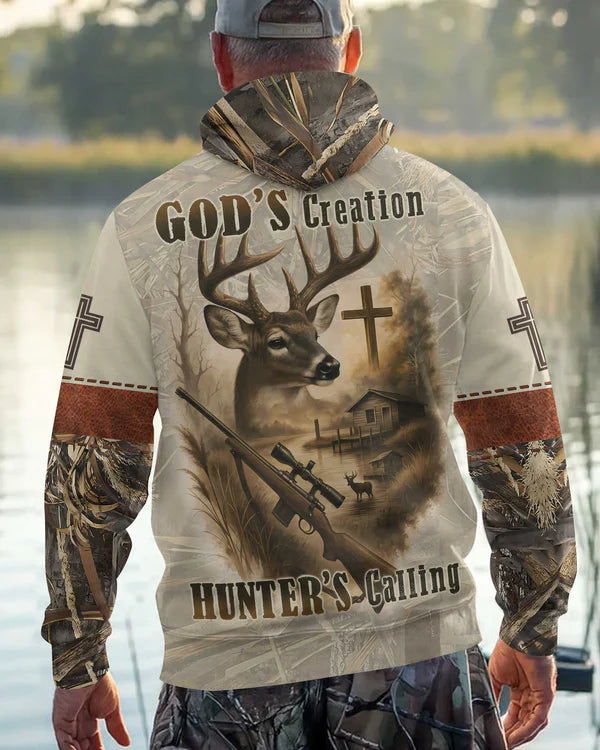 Blisscorners God's Creation Hunter's Calling Shirt, Personalized Hunting 3D Shirt
