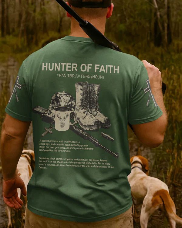 Blisscorners Hunter Of Faith All Shirt, Personalized Hunting 3D Shirt, Personalized Shirt For Hunting Lover