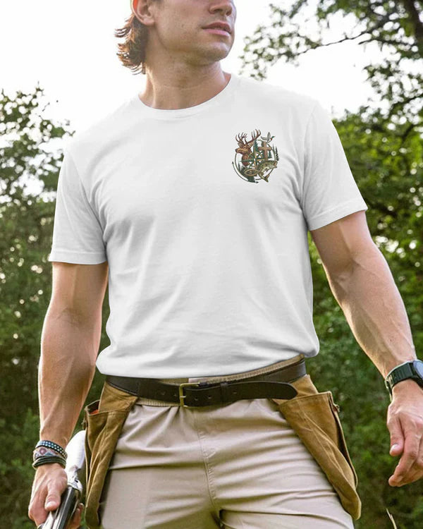 Blisscorners In The Woods Or By The Water Shirt, Personalized Hunting 3D Shirt - White