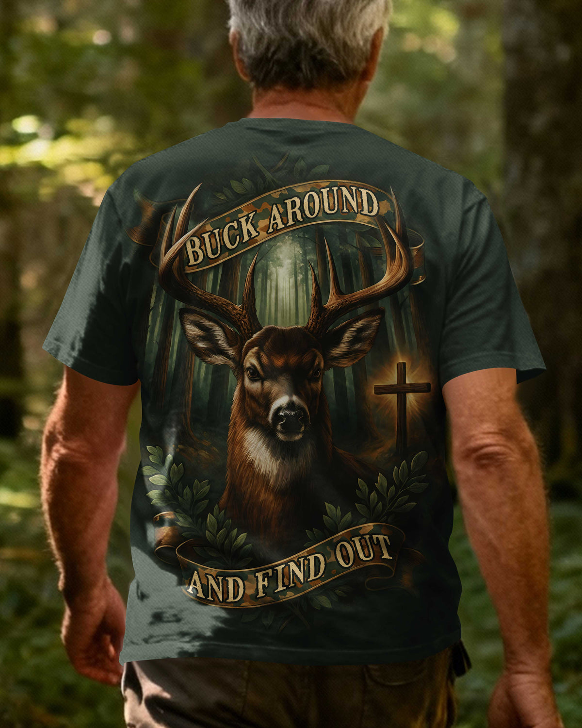 Blisscorners Buck Around And Find Out Shirt, Personalized Hunting 3D Shirt
