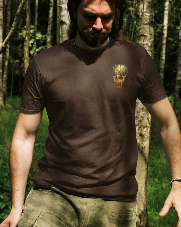 Blisscorners Hunter By Birth Christian By Choice Shirt, Personalized Hunting 3D Shirt