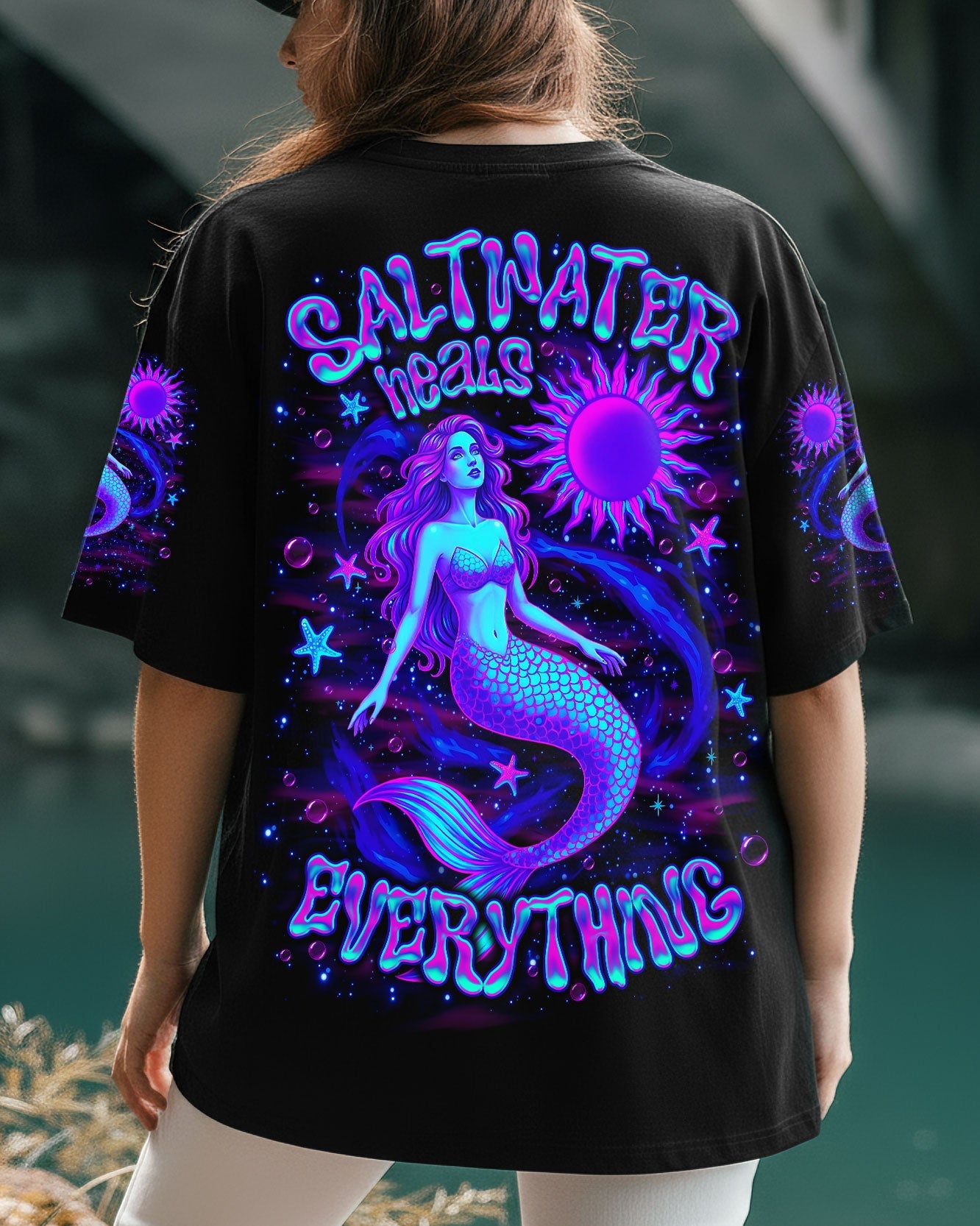 BLISSCORNERS SALTWATER HEALS EVERYTHING MERMAID ALL OVER PRINT