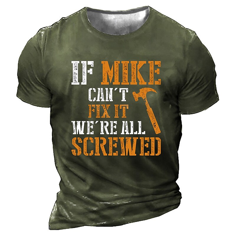 Blisscorners If Mike Can't Fix It, We're All Screwed Machine Lover Shirt, Birthday Gift For Mechanic, Trendy Vintage Tees For Summer