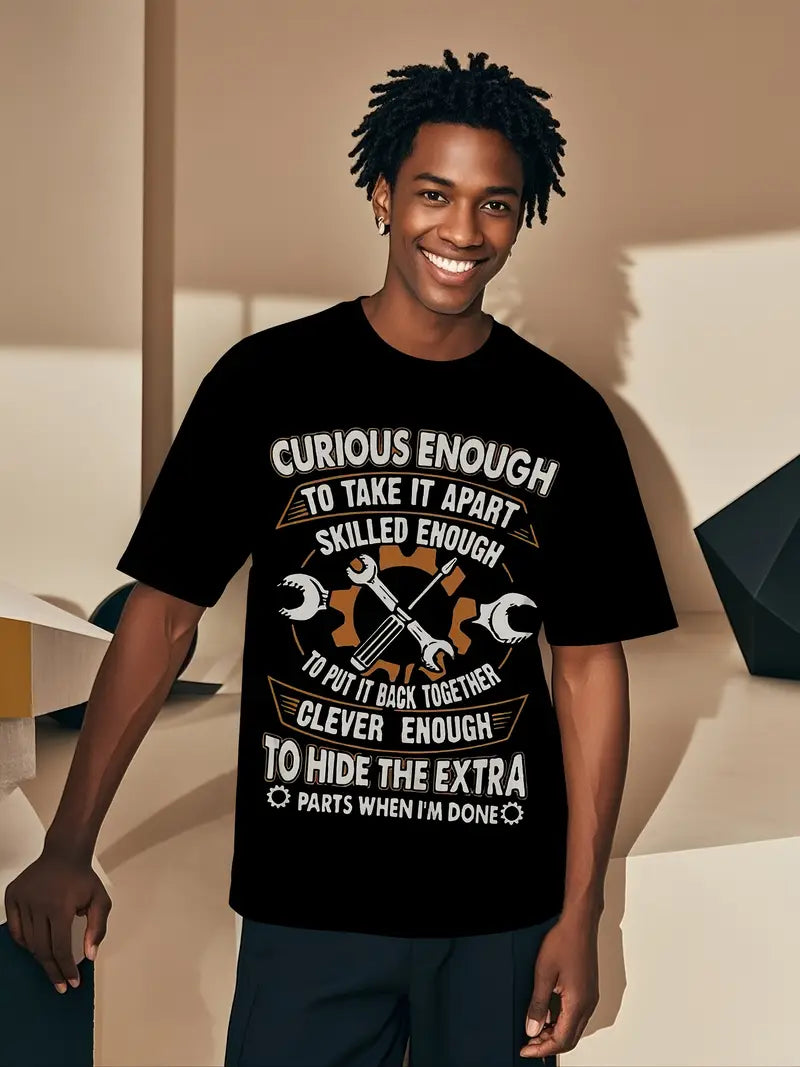 Blisscorners Curious Enough To Take It Apart Skilled Enough Mechanic Shirt Fun Gift for Mechanics