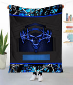 Blisscorners Deer Hunting Camo Punisher Skull Personalized - Blanket
