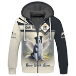 Blisscorners Border Collie Custom Name 3D Shirt Never Walk Alone Gift For Dog Lovers