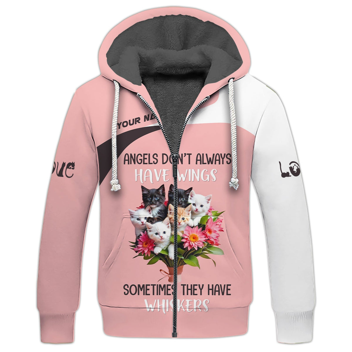 Blisscorners Cat Custom Name 3D Shirt Angels Dont't Always Have Wings Sometimes They Have Whiskers Gift For Cat Lovers