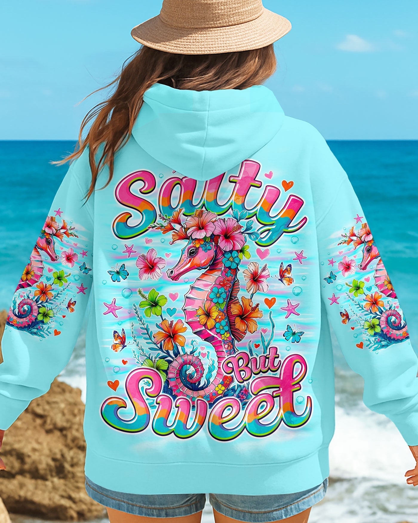 BLISSCORNERS SALTY BUT SWEET SEAHORSE ALL OVER PRINT