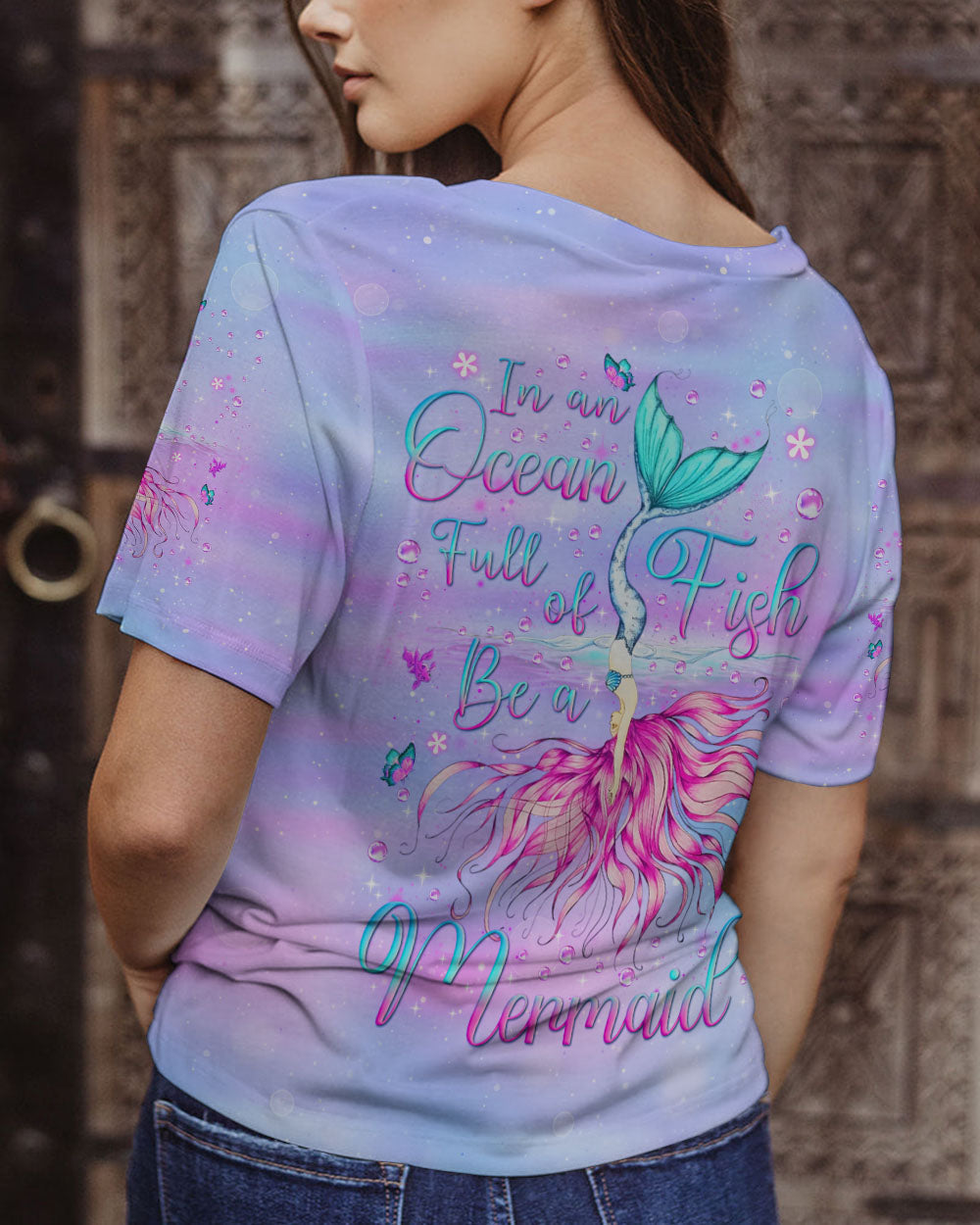 BLISSCORNERS IN AN OCEAN FULL OF FISH BE A MERMAID ALL OVER PRINT
