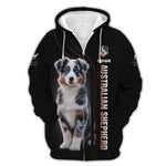 Blisscorners Australian Shepherd Puppy Custom Name 3D Shirt Gift For Dog Lovers