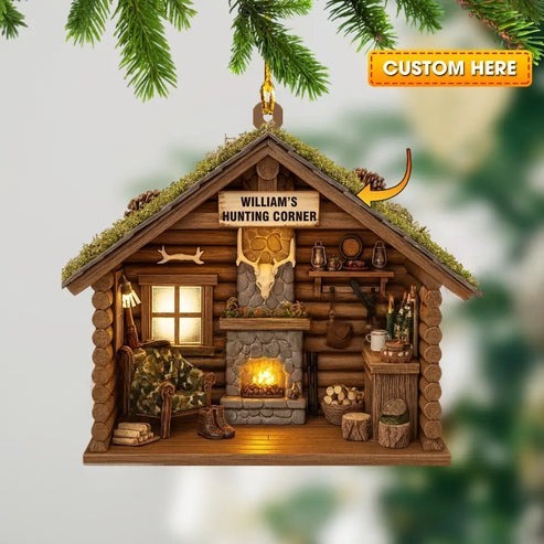 Blisscorners Hunting Corner, Home Decor, Christmas Ornament, Personalized Ornament