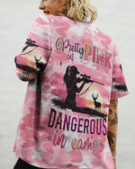 BLISSCORNERS PRETTY IN PINK HUNTING HAWAIIAN SHIRT