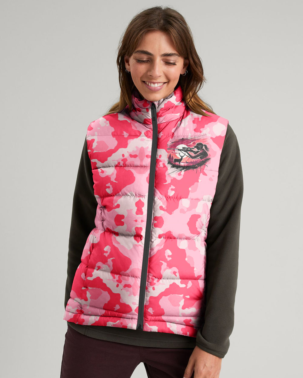 BLISSCORNERS GIRLS HUNT TOO ONLY PRETTIER CAMO PUFFER JACKET
