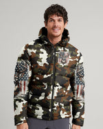 BLISSCORNERS THE CLOSER I GET TO NATURE DEER CAMO PUFFER JACKET