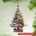 Blisscorners Personalized Fishing Christmas Tree Ornament, Acrylic Gift
