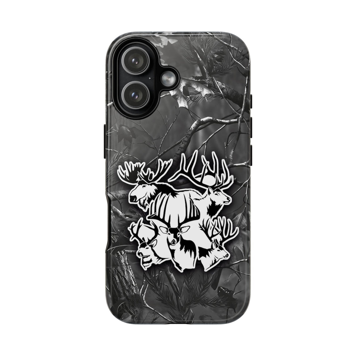 Blisscorners Big 5 North American Deer Phone Case | Wide Models Variety, Camouflage Deer Hunting Design, Christmas Present, Hunter's gift Full Wrap Phone Case LM0812