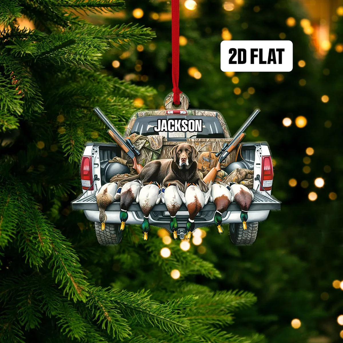 Blisscorners Duck Hunting Christmas Ornament