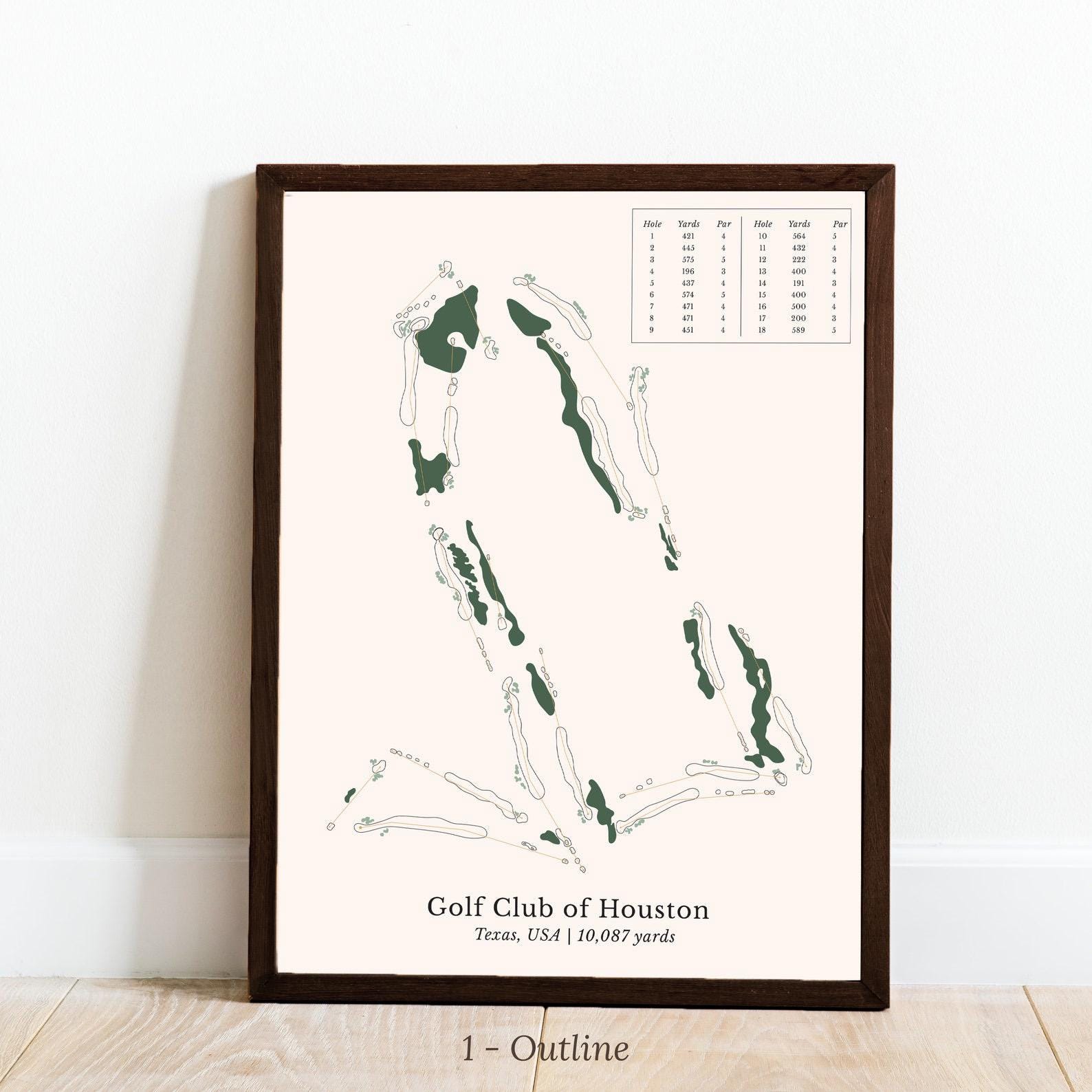 Blisscorners Custom Golf Course Map Canvas, Golf Art, Golf Canvas, Gifts For Golf Lovers LM2611