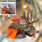 Blisscorners Custom Photo Hunting Ornament For Deer Hunting Lovers