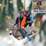 Blisscorners Custom Photo Hunting Ornament Gift for Deer Hunter