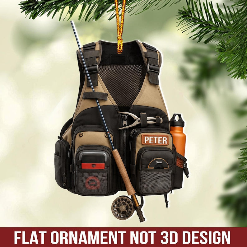 Blisscorners Custom Fishing Ornament: Gift for Fisherman, Dad Ornament
2D Flat