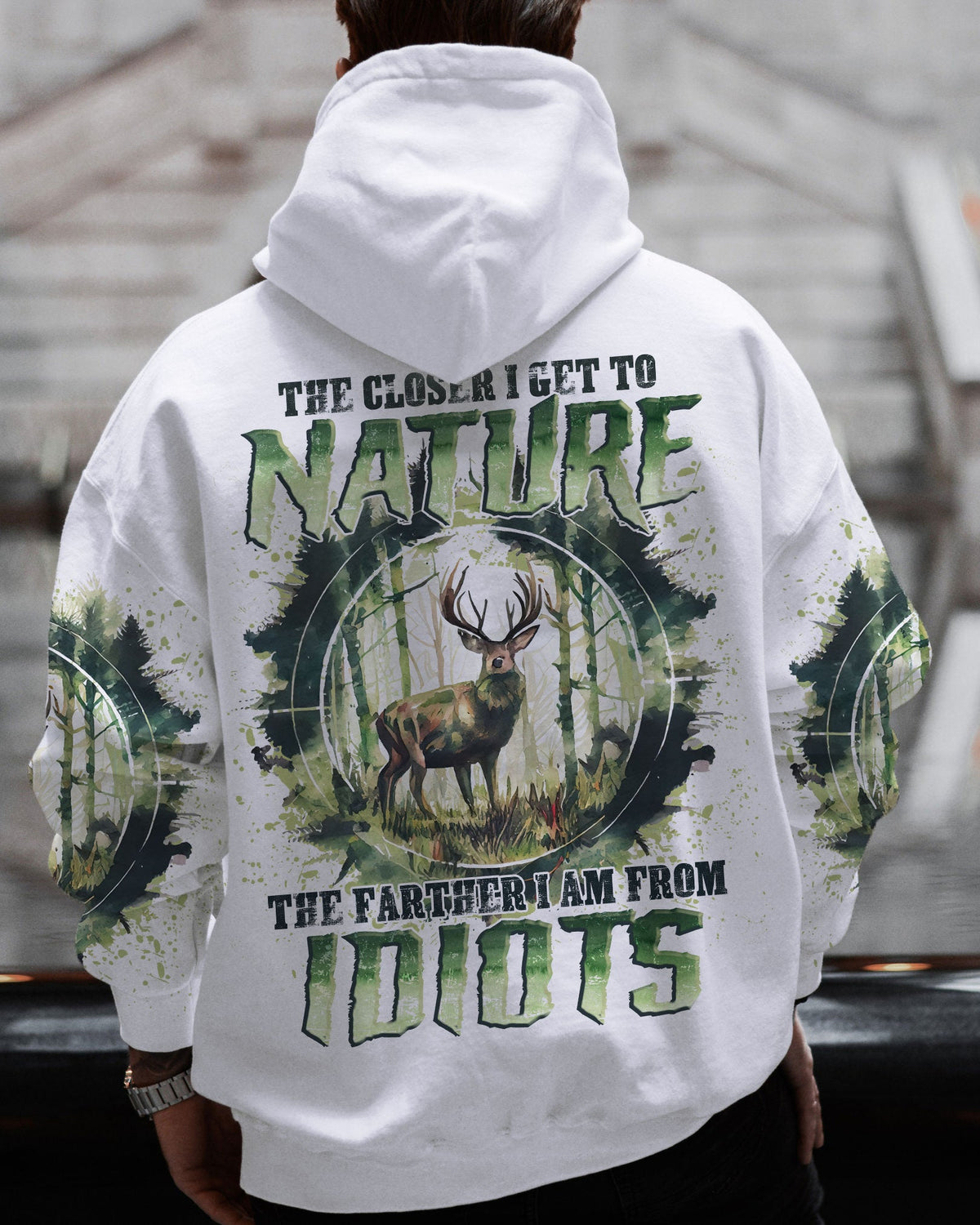 BLISSCORNERS THE CLOSER I GET TO NATURE DEER HUNTING ALL OVER PRINT