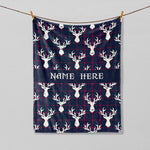 Blisscorners Personalized Deer Blanket, Hunting Blanket, Custom Name Soft Cozy Sherpa Fleece Throw Blankets, Gift for Hunter, Hunting Lover LM1711