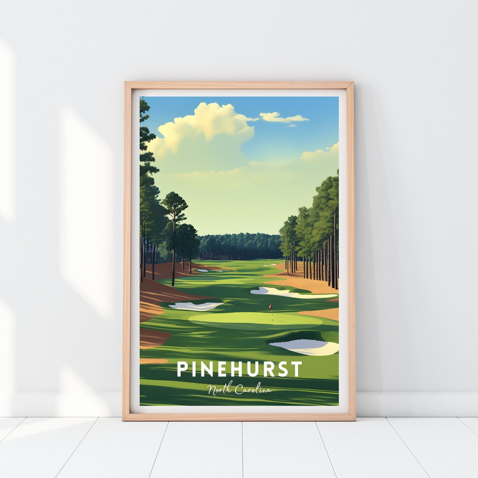 Blisscorners Pinehurst Golf Course Canvas, Gifts For Golf Lovers, Golf Decor LM2611
