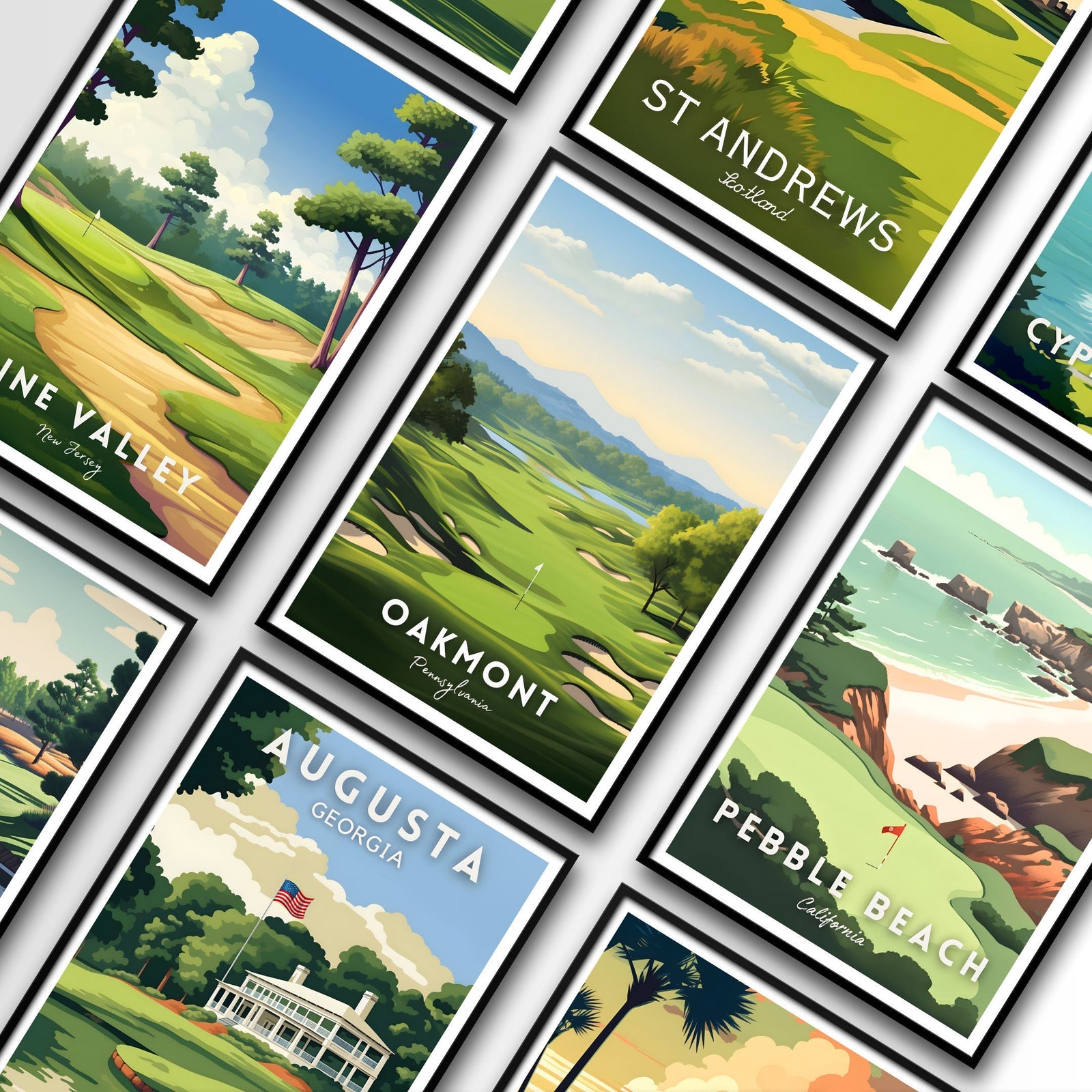 Blisscorners Pinehurst Golf Course Canvas, Gifts For Golf Lovers, Golf Decor LM2611
