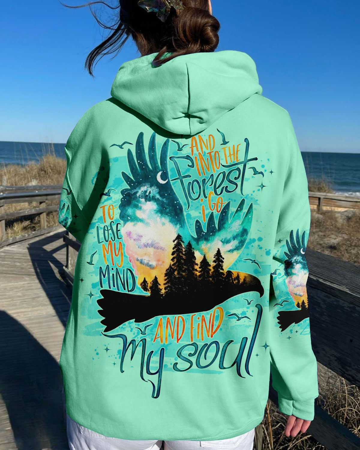 BLISSCORNERS AND INTO THE FOREST I GO EAGLE ALL OVER PRINT