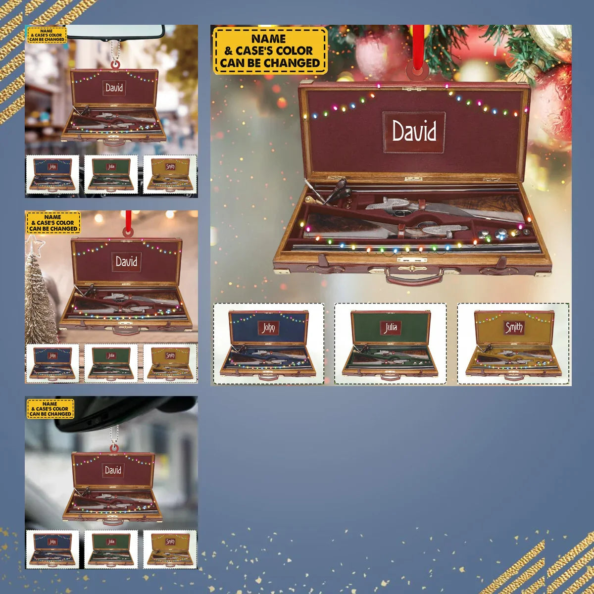 Blisscorners Custom Name Hunting Ornament Gifts For Hunting Lovers