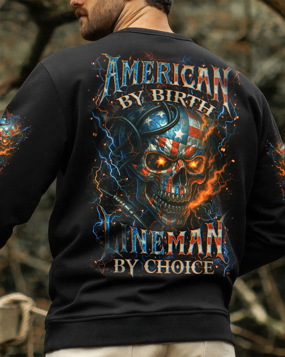 BLISSCORNERS LINEMAN I AM BECOMING A LEGEND SKULL ALL OVER PRINT