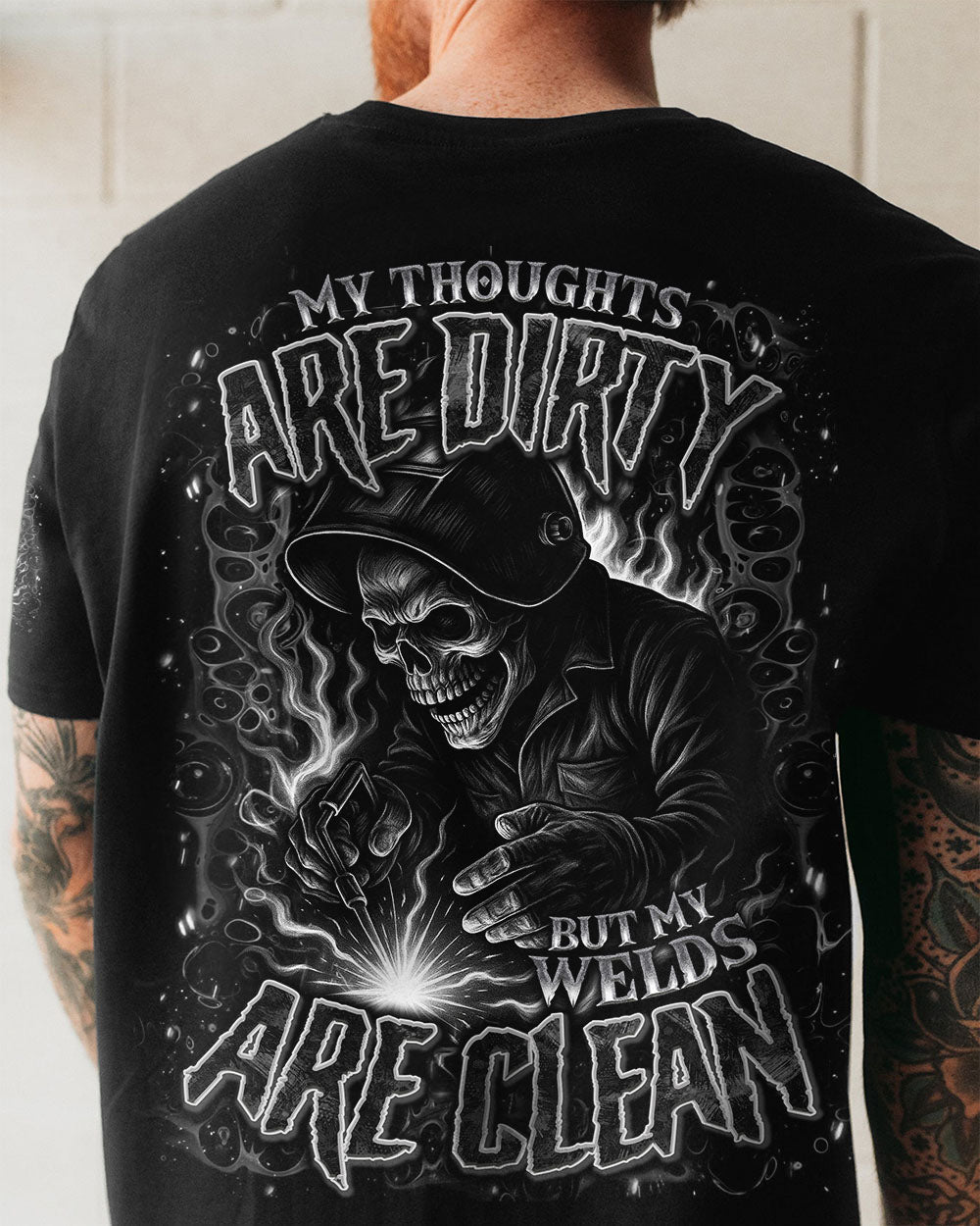 BLISSCORNERS I MAY BE OLD BUT I WAS A MECHANIC SKULL ALL OVER PRINT