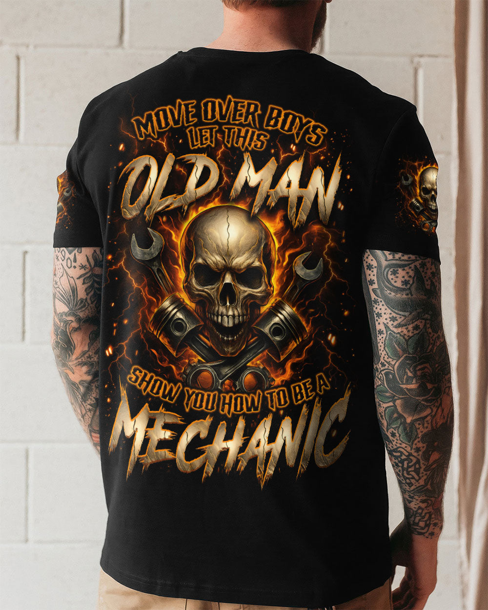 BLISSCORNERS I'M THAT DIESEL MECHANIC EAGLE SKULL ALL OVER PRINT