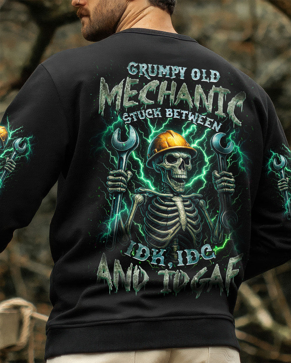 BLISSCORNERS MOVE OVER BOYS MECHANIC SKULL ALL OVER PRINT