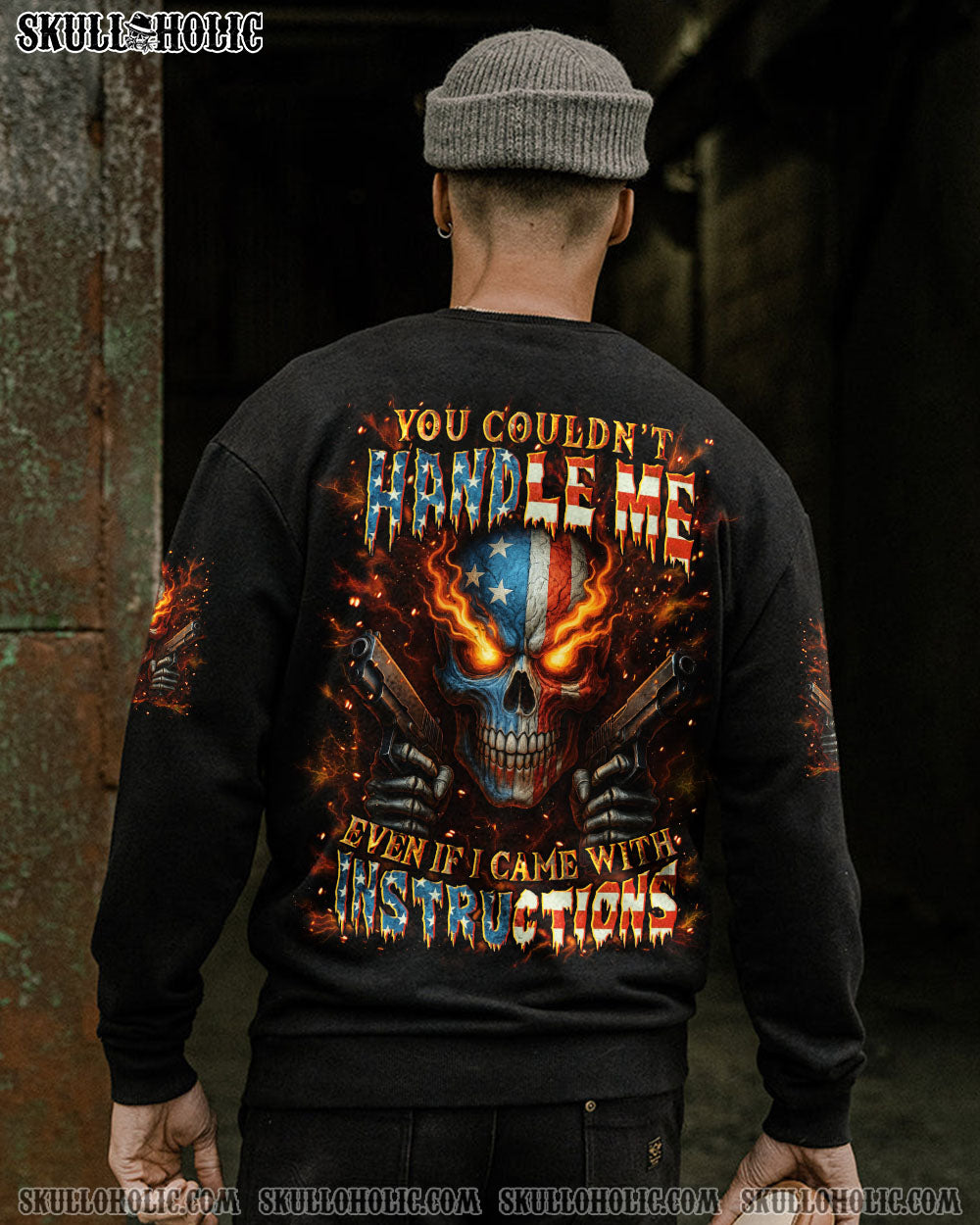 BLISSCORNERS YOU COULDN'T HANDLE ME SKULL ALL OVER PRINT