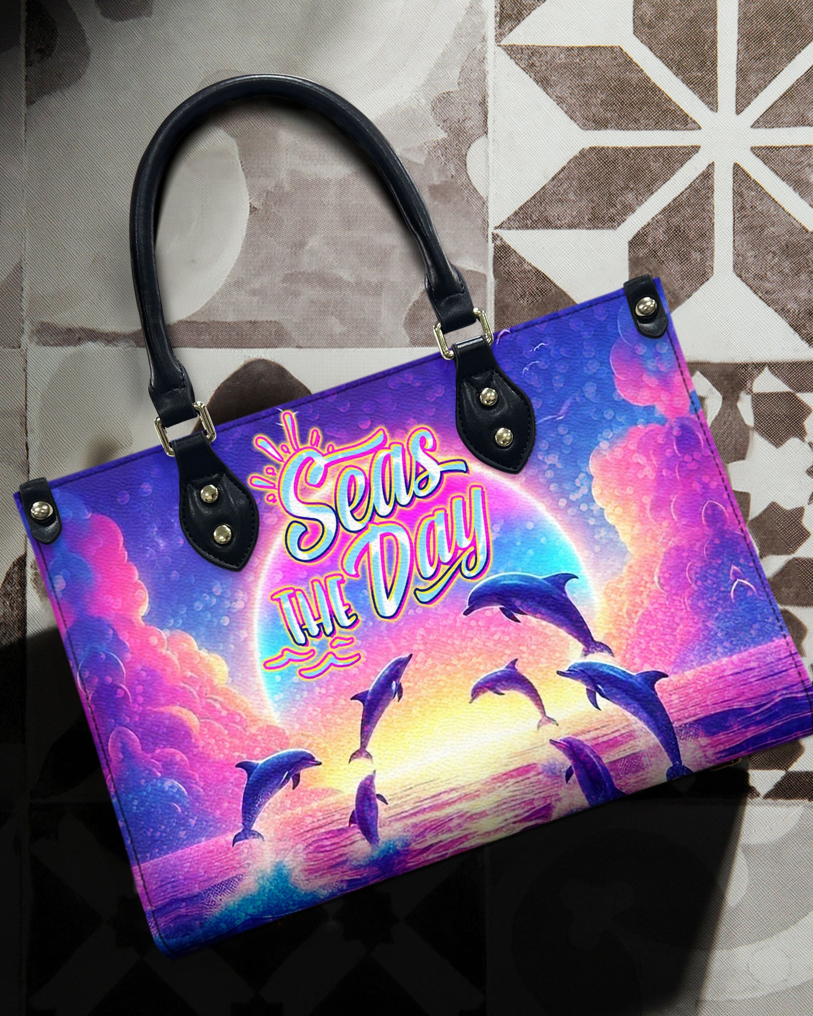 BLISSCORNERS SEAS THE DAY LEATHER HANDBAG