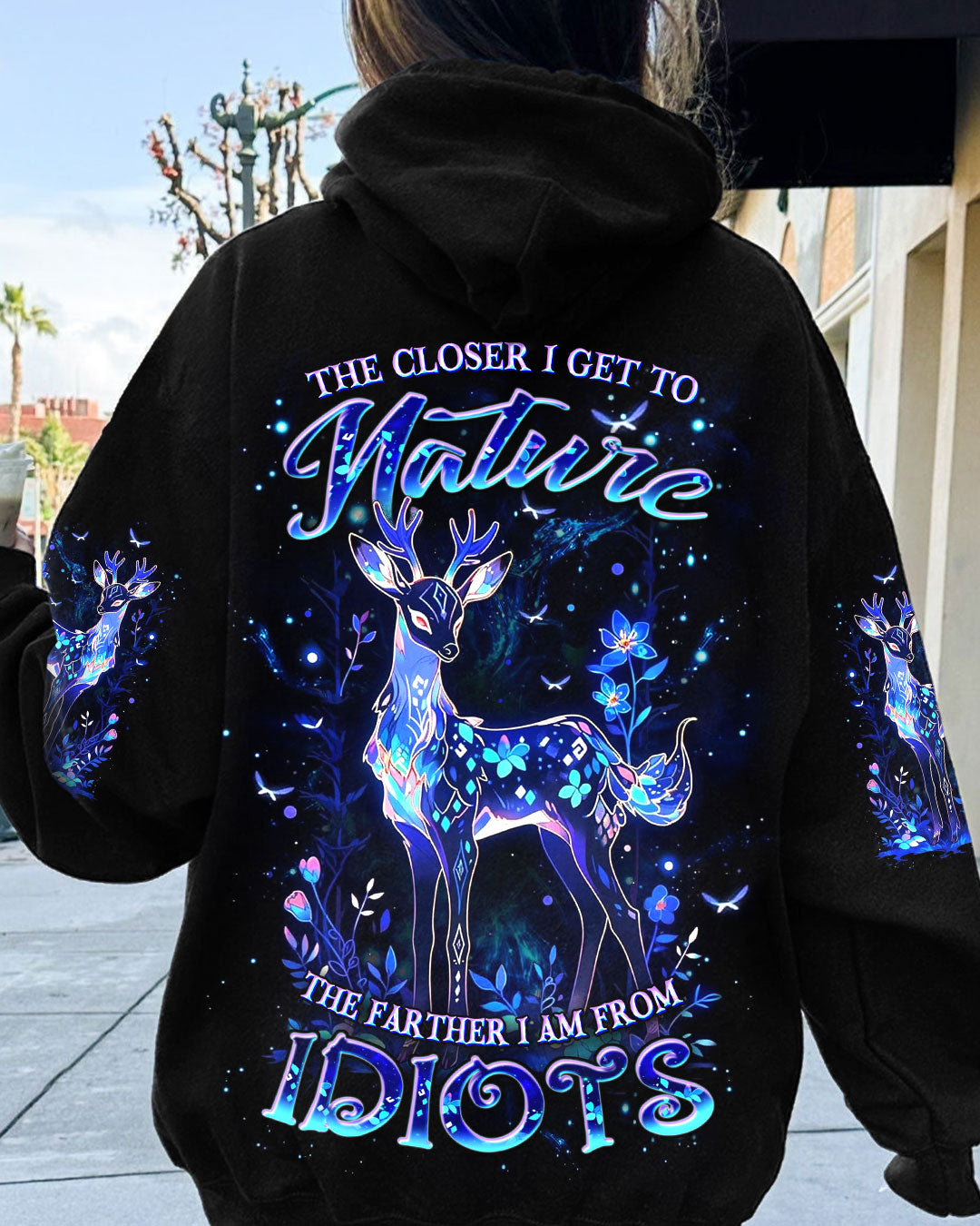 BLISSCORNERS THE CLOSER I GET TO NATURE DEER ALL OVER PRINT