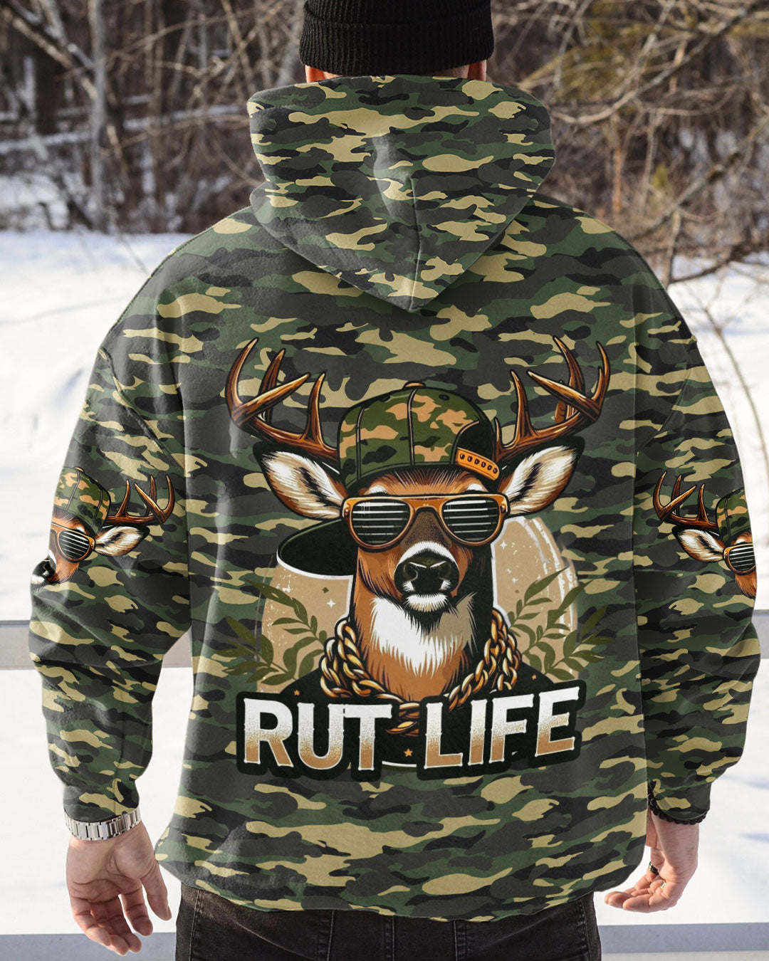BLISSCORNERS RUT LIFE DEER ALL OVER PRINT